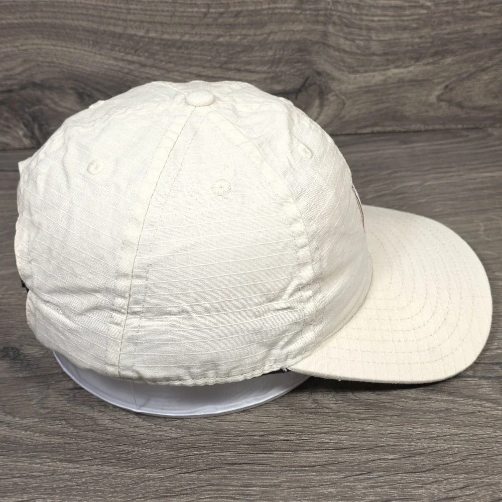 Sunski Hat Sun Up Cap Strap Back Cream Mens Outdoors Hike Run Ripstop Canvas